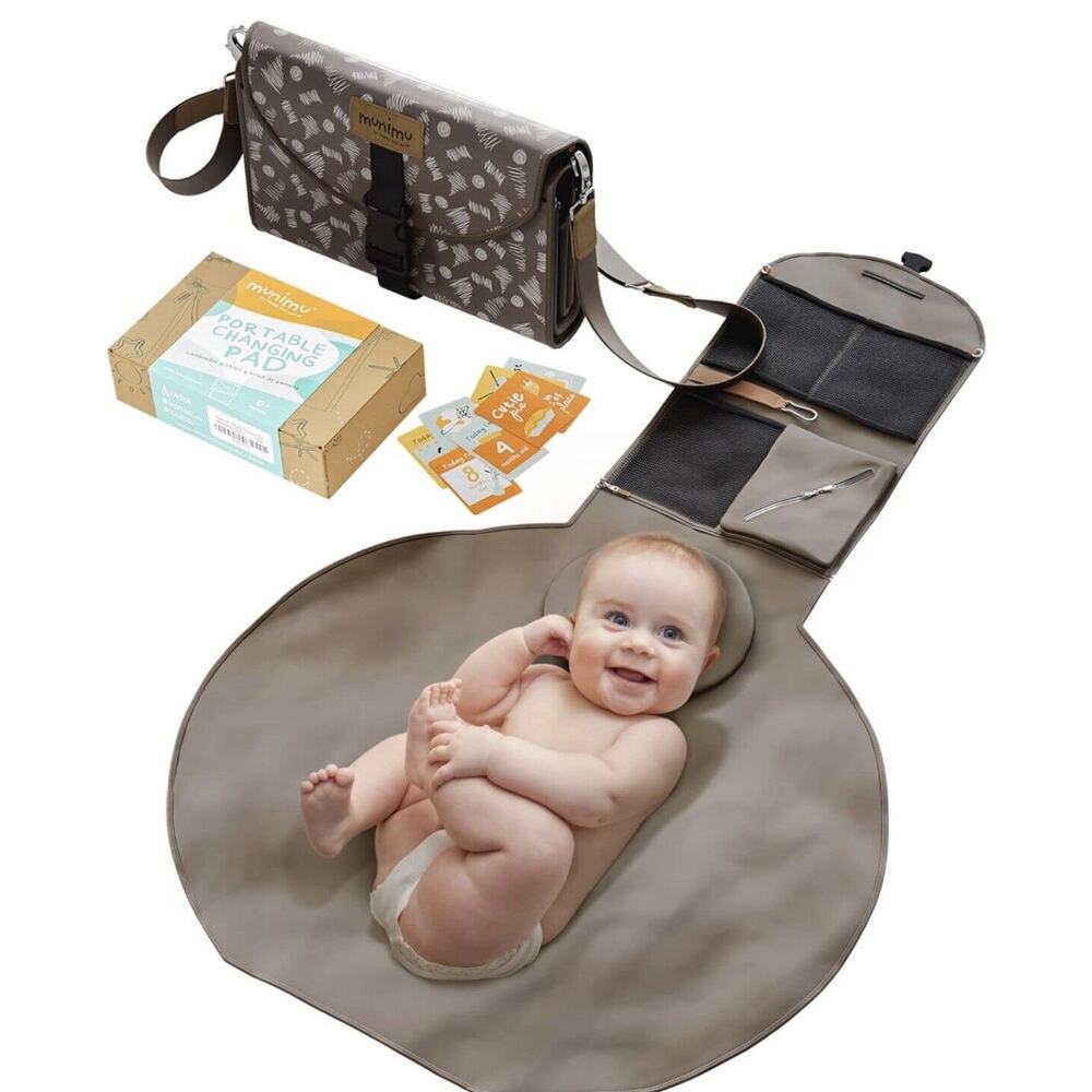 Minimu Portable￼ Baby Diaper Changing Pad Travel Mat Bag 5 Pockets Waterproof